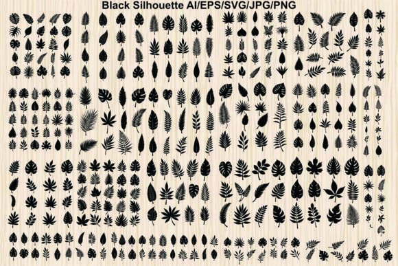 Download Set of Silhouette Monstera Tropical - Tropical Collection