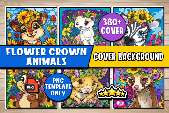 Download Flower Crown Animals Cover Background - Premium Resources
