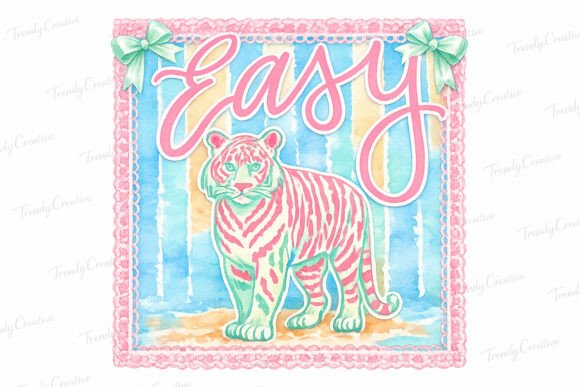 Download Easy Tiger PNG Girly Preppy Trend - Tiger Collection